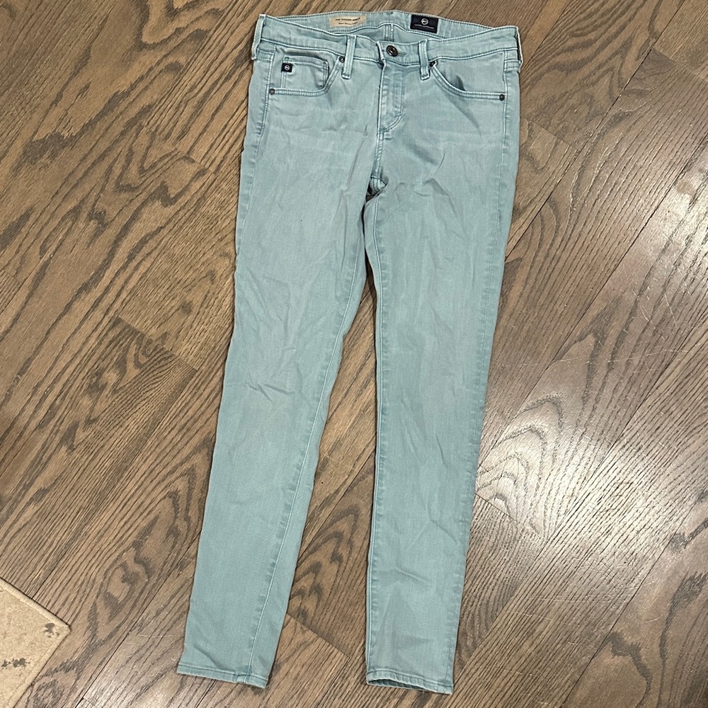 AG Adriano Goldschmied Women's Skinny Jeans in Light Teal